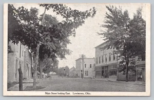 Lewistown OH View Main Street Business Section Stores Horse Buggy Postcard N5 - Picture 1 of 2