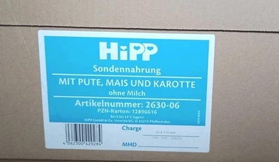 Hipp Sondennahrung 12x500ml Pute/Mais/Karotte PZN 12896616, MHD 04/2026, OVP - Bild 1 von 3