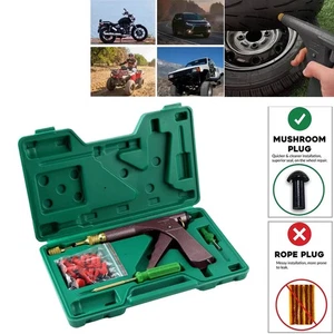 Tubeless Tire Wheel Tyre Repair Kit Mushroom Plugs Vacuum Gun Nozzle Motorcycle - Picture 1 of 9