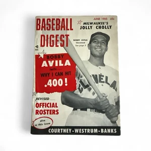 JUNI 1955 BASEBALL DIGEST BOBBY AVILIA, CLEVELAND - Bild 1 von 2
