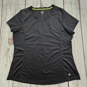 Hind Running Black Short Sleeve Polyester Spandex Performance T-Shirt Women's XL - Picture 1 of 8