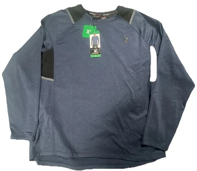 Camisa Spyder Active de manga larga para hombre, azul marino polvoriento brezo, talla XL Foto 1 de 4