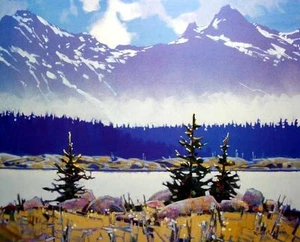 Atlin Keep, Robert Genn litografia originale, paesaggio canadese, firmata L/E, certificato di autenticità - Foto 1 di 1