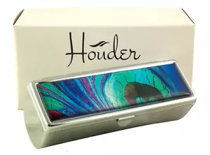 Lippenstift Etui mit Spiegel Make-up Halter Kosmetik Organizer Geldbörse Tasche Metall Geschenk - Bild 1 von 5