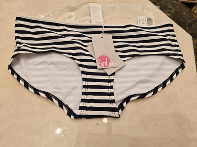 Boden Navy Stripped Boy Shorts-Size 12-SW1 - Image 1 of 4