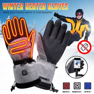 Motorcycle Gloves Hand Warmers Gloves Men Electric Heated Gloves Touch Screen - Picture 1 of 19