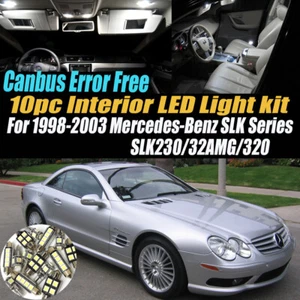 10Pc Error Free White Interior LED Light Kit for 98-03 Mercedes-Benz SLK Series - Foto 1 di 9