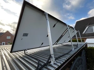 Aufständerung Solarmodul Halterung Balkonkraftwerk Flachdach 30-60° Dach + Wand - Bild 1 von 8