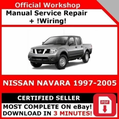 MANUALE RIPARAZIONE OFFICINA FABBRICA PER NISSAN NAVARA 1997-2005 +CABLAGGIO!