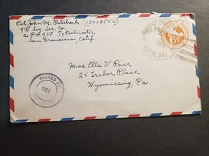 APO 958 FORT SHAFTER, HAWAII 1942 Censored WWII Army Cover 9th SIGNAL SERVICE Co - Picture 1 of 2
