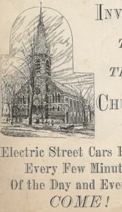 c. 1890 SPRINGFIELD MA - Carte / dépliant de l'église épiscopale Saint Méthodiste d'État - Photo 1/3