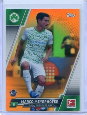 2021-22 Topps Bundesliga MARCO MEYERHOFER RC ROOKIE #85 ORANGE FOIL #17/25 - Image 1 of 2