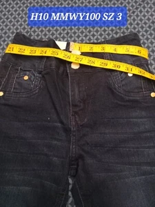 MM JEANS STRETCH DENIM DARK BLUE, WAIST 27iN, H10 MMWY100 SZ 3 , BUTT LIFTING, - Picture 1 of 6