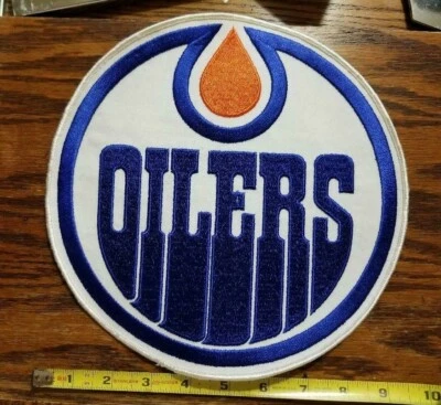 5 De Colección NHL Edmonton Oilers Genuino 9.5" Camiseta de Hockey Parche Original Cresta RARO Foto 1 de 2
