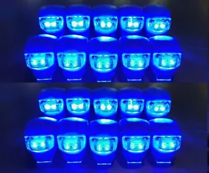 20 PACK Silicone Bicycle E Bike Scooter Cycle Safety LED Lights 3-mode Battery - Picture 1 of 9