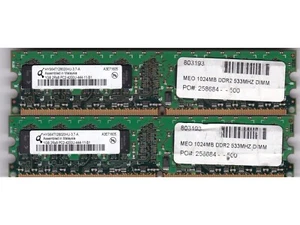 2GB 2x1GB QIMONDA PC2-4200 DDR2-533 HYS64T128020HU-3.7-A DESKTOP RAM MEMORY KIT - Picture 1 of 3