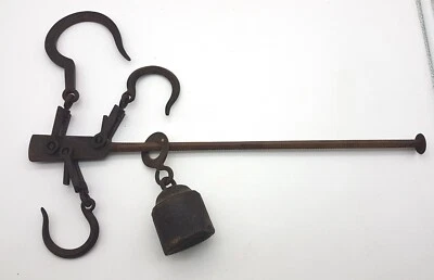 Ancienne balance Romaine XVIIIe? graduée de 1 à 30 kg  Avec poids L 47 cm - Photo 1/4