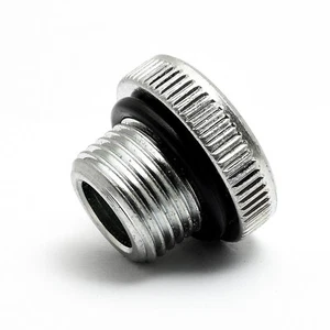 Verschluss Stopfen 3/8 Zoll NPT Rändelschraube Blindstopfen Harley-Davidson Tank - Bild 1 von 3