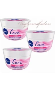 Nivea Care Cream Sensitive Body & Face 24 Hours Intensive Moisture 200 ml X 3 - Picture 1 of 1