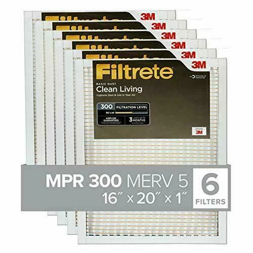 Filtrete MPR 300 AC Furnace Air Filter - Pack of 6