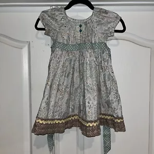 Matilda Jane Clothing MJC Platinum Dress Girls Sz 6 floral fairies leaves #5/9 * - Picture 1 of 13
