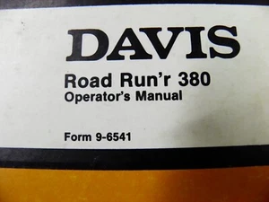 DAVIS CAS ROAD RUN'R 380 OPERATORS MANUAL - Picture 1 of 7