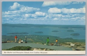Vintage Bar Hafen Postkarte Stachelschweininseln von Cadillac Mountain Maine USA - Bild 1 von 2