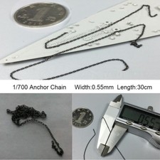 30cm Model Ship Anchor Chain Link Brass Spare Parts Black Accessory 1/700 Scale