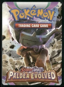 Pokemon TCG Paldea Evolved Game Tip Card Pre-release Kit Card Ting-Lu - Picture 1 of 5