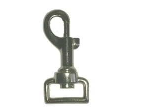 25MM SWIVEL TRIGGER HOOKS NICKEL SNAP CLIPS DOG LEAD HEAVY DUTY STRONG - Picture 1 of 3
