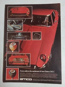 DATSUN 240Z AMCO ACCESSORIES USA MAGAZINE FULLPAGE COLOUR ADVERTISEMENT - Picture 1 of 1