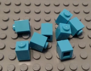 New LEGO Lot of 8 Medium Azure 1x1 Basic Building Bricks - Picture 1 of 1