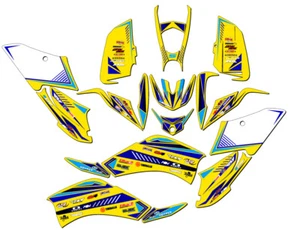 Kit de Gráficos Senge Amarillo Raptor 125 Surge todos los Años Compatible con Yamaha - Imagen 1 de 7