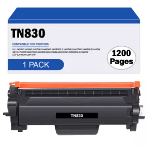 TN830 Toner Cartridge Fits For Brother TN-830 HL-L2405W MFC-L2760DW MFC-L2820DW - Picture 1 of 1