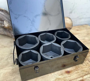 6Pcs 1" Dr. Jumbo Shallow Impact Socket Set Cr-Mo Metric 80 85 90 95 100 105mm - Picture 1 of 5