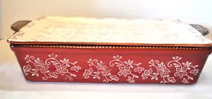 Vtg Temptations “Floral Lace” 4qt 13x9 Baking Dish Plus Tray/Lid - Picture 1 of 12