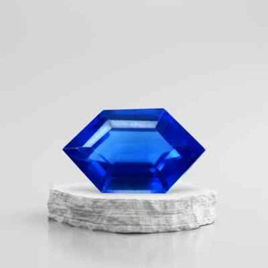 8.20 Ct Natural Blue Sapphire Fancy Cut Certified Faceted Loose Gemstone - Picture 1 of 6