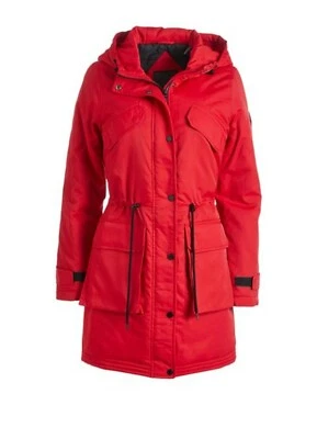 Steve Madden Nuevo Con Etiquetas Rojo Caliente Cordón Cintura Anorak Talla Mediana Foto 1 de 3