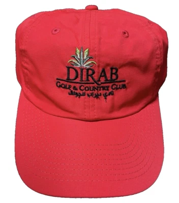 Gorra de golf Greg Norman DIRAB GOLF & COUNTRY CLUB roja ajustable ¡Nueva! Foto 1 de 4