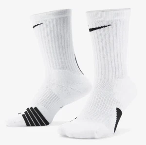 3 Pairs Nike Elite Crew Basketball Socks Mens Size 8-12 US White/Black FREE SHIP - Picture 1 of 6