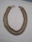 HEAVY GOLD TONE CHAIN NECKLACE*(6OZ)*14th &UNION ON TAG*3 STRAND*VTG. # 207