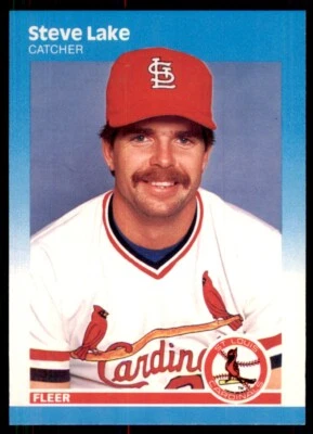 1987 Fleer Steve Lake A St. Louis Cardinals #300 - Image 1 of 2