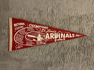 1967 年圣路易斯红雀队 NL 冠军/世界系列 Scroll Pennant Brock, Gibson - 第 1 张/共 13 张