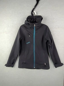 Burton Womens Jacket Medium Black Softshell Full Zip Hooded Dry Ride Ski Snow - Picture 1 of 15