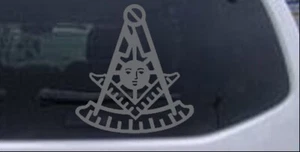 Calcomanía Pegatina Masonic Past Master ventana para automóvil o camión plateada 3X2.8 - Imagen 1 de 1