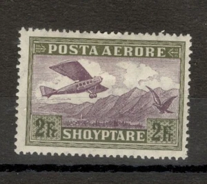 ALBANIA - FRANCOBOLLO MH, 2Fr - POSTA AEREA - AEREO - UCCELLINO - 1925. - Foto 1 di 2