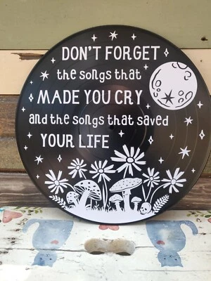 Letras de música de la banda Smith en disco de vinilo de 12" arte de pared, anillo de goma letrero de canción Foto 1 de 4