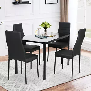 5 Piece Table and Chairs Dining Table Set Kitchen Table for Small Spaces Dinning - Picture 1 of 23