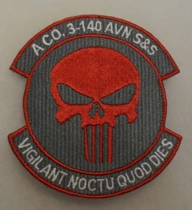 GIACCA DA VOLO ANNI '90 ARMY AVIA THE PUNISHERS A CO 3-140 AVN S&S"" TOPPA TASCA - Foto 1 di 2