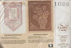 "HEMMED WITH PRAYER" Cross-Stitch Kit Wall-hanging by The Creative Circle - Vtg! - Picture 1 of 3